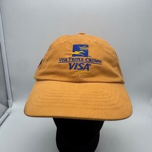 Visa Triple Crown NBC Sports Horse Racing Hat Kentucky Derby Mustard Yellow Cap